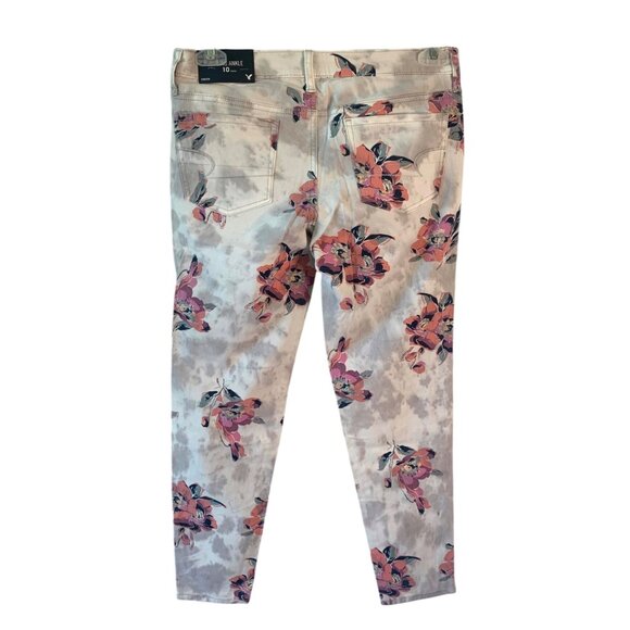 Floral Print Women's Jeans - Picture 7 of 8